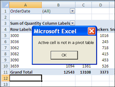 Pivot table excel macro