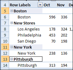 Select the remaining stores