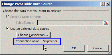 Locate Pivot Table Source Access File