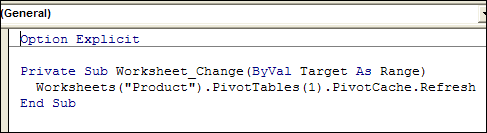 macro for pivot table to refresh automatically