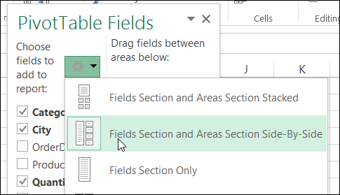 How to Adjust the Pivot Table Field List