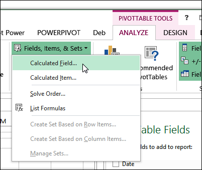 Field functions. Calculate Power Pivot. Pivot Tables excel add calculated field.