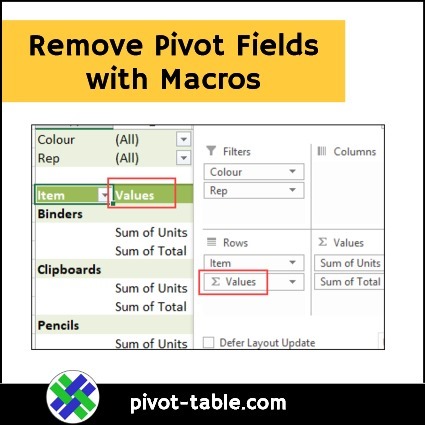 Remove Pivot Fields with Macros