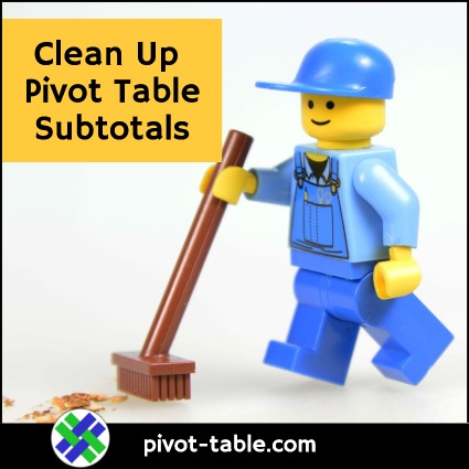 Clean Up Pivot Table Subtotals