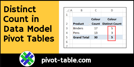 Show Distinct Count in Data Model Pivot Tables