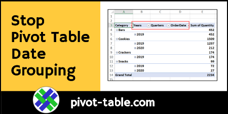 Stop Pivot Table Date Grouping