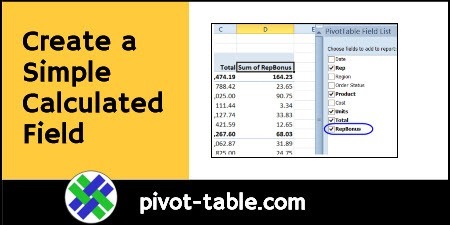Create a Calculated Field in a Pivot Table