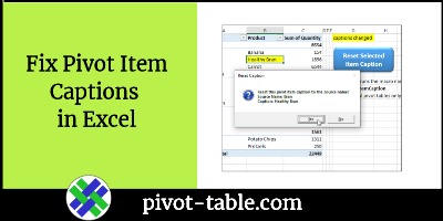 Fix Pivot Item Captions in Excel