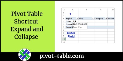 Excel Pivot Table Shortcut to Expand and Collapse