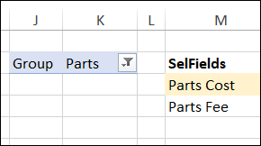 dynamic array formula list of fields