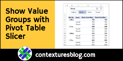 Value Group Slicer for Excel Pivot Table