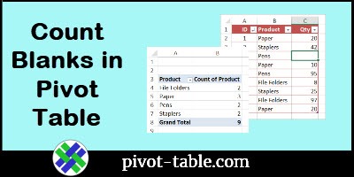 Count Blanks in Excel Pivot Table