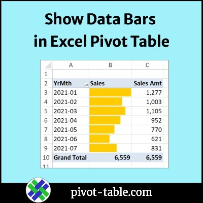 Data Bars in Excel Pivot Table