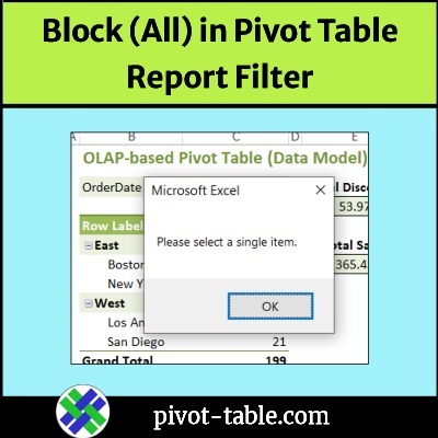 Prevent Selection of ALL in Pivot Table Report Filter