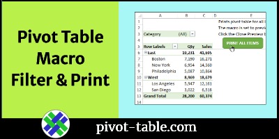 Excel Macro to Filter and Print Quick Pivot Table Reports