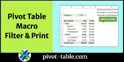 Excel Macro to Filter and Print Quick Pivot Table Reports