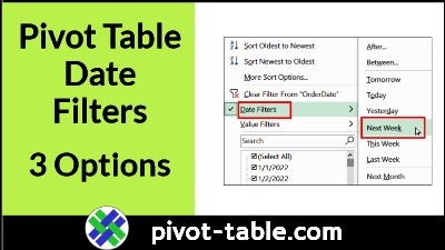 Pivot Table Date Field Filters - 3 Types to Try