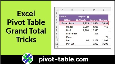 Pivot Table Grand Totals Tips and Tricks