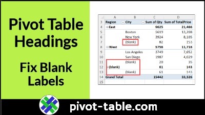 Fix Pivot Table Row Heading Cells Blank Label