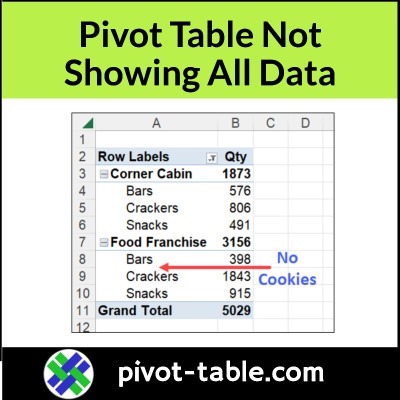 Pivot Table Not Showing All Data Problem-Layout Fix