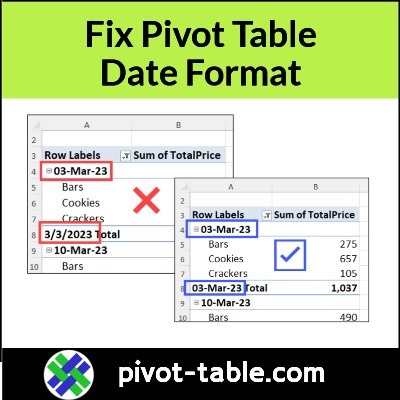 Fix Date Format in Pivot Table Subtotals
