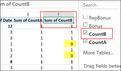 correct result in calculated field